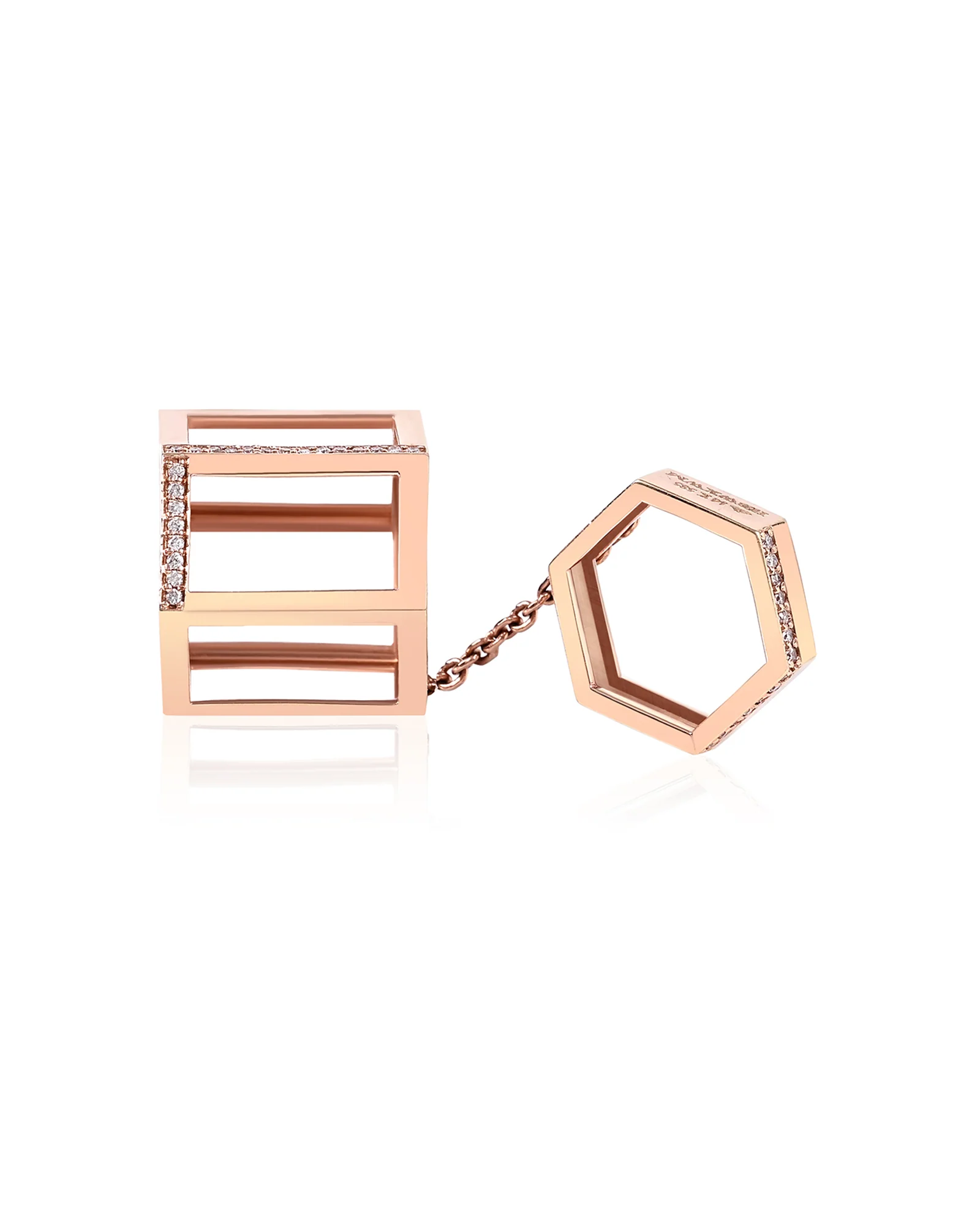 La DiaMantés  | Diamond HexaChain Architectural Ring